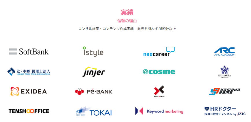 サクラサクマーケティング株式会社の実績