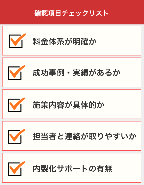 自社でチェックすべき確認項目リストを作る