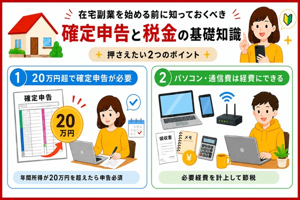 在宅副業を始める前に知っておくべき確定申告と税金の基礎知識