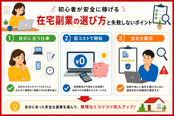 初心者が安全に稼げる在宅副業の選び方と失敗しないポイント