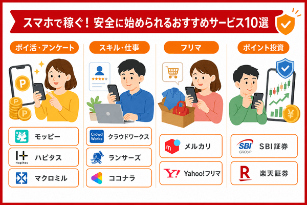 スマホで稼ぐ!安全に始められるおすすめサービス10選