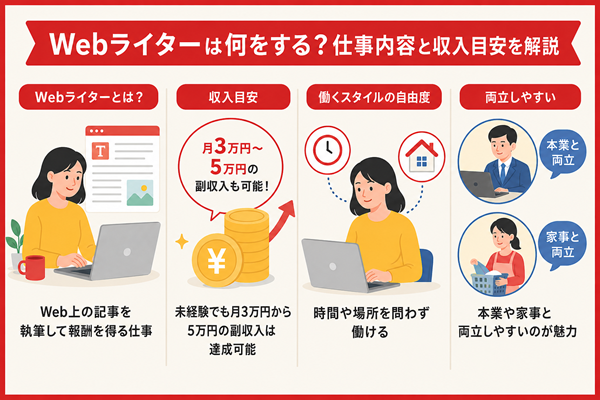 Webライターは何をする?仕事内容と収入目安を解説
