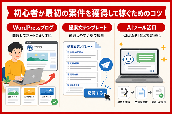 初心者が最初の案件を獲得して稼ぐためのコツ