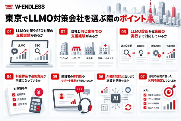 東京でLLMO対策会社を選ぶ際のポイント