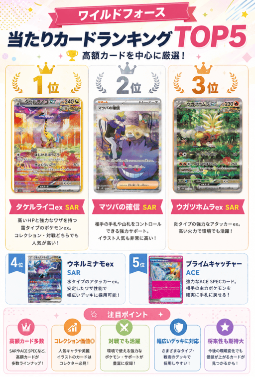 ワイルドフォースの当たりカードランキングTOP5